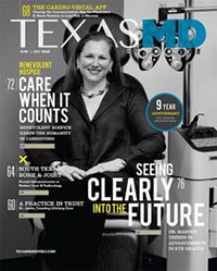 TexasMD Magazine With Dr. Martén on the Cover