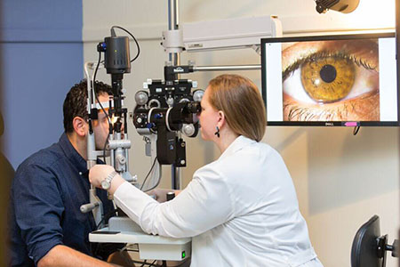 Patient Having an Eye Exam