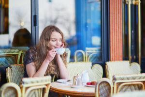 woman drinking tea
